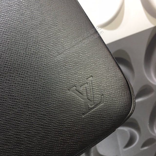 lv新款包包 路易威登Porte Documents Business公事包 Taiga皮革 十字紋 lv時尚商務男士公事包 M30643  ydh3888
